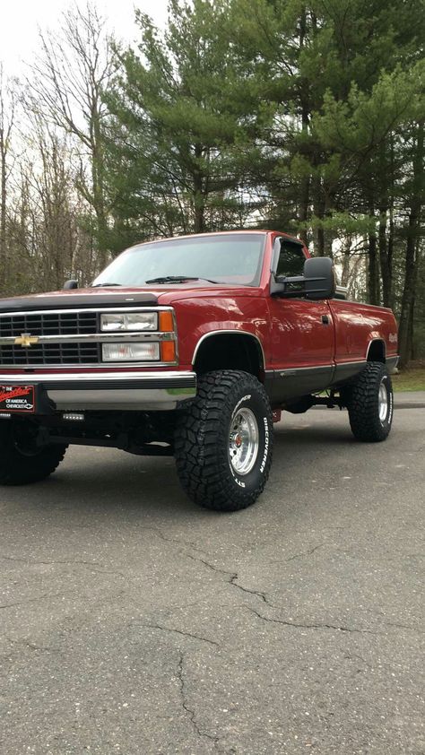 1988-'93 Chevrolet Silverado K2500 92 Chevy Silverado, 1996 Gmc Sierra 1500, 1995 Chevy Silverado 1500 Single Cab, K1500 Chevy Z71, 2006 Chevy Silverado 1500 Lifted, Red Chevy Trucks, Chevy 1500 Lifted, Lifted Obs Chevy, 1988 Chevy Silverado 1500