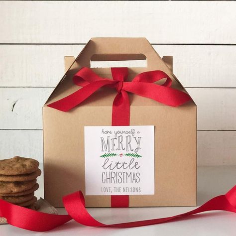 Christmas Cookie Boxes, Personalized Gift Boxes, Christmas Letter Template, Christmas Cookies Gift, Cookie Boxes, Merry Christmas Love, Christmas Chalkboard, Holiday Gift Box, Gable Boxes