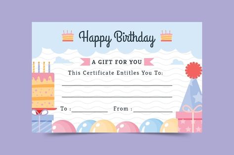 Birthday Gift Voucher Template, Birthday Gift Certificate Printable Free, Happy Birthday Gift Certificate Template Printable Free, Birthday Certificate Printable Free, Birthday Voucher Template, Gift Voucher Design Templates, Voucher Design Ideas, Birthday Gift Voucher, Birthday Gift Certificate