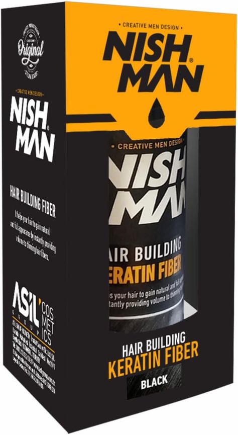 NISHMAN Hair Fibres, BLACK, 21g | Hair Building Keratin Fiber | Hair Powder for Thinning Hair | Hair loss Concealer for Women & Men (Black) Hair Powder, Male Grooming, Thinning Hair, Hair Fibers, Keratin, Hairstyles For Thin Hair, Concealer, Women Men, Hair Hair