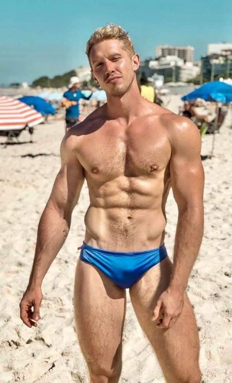 Guys In Speedos, Men Beach, Muscular Men, Shirtless Men, Man Swimming, Muscle Men, Mens Swimwear, Male Models, Muscles