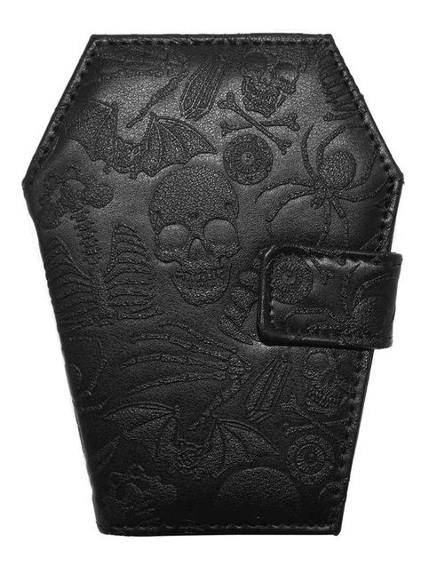 Coffin Wallet, Kreepsville 666, Creepy Crawlers, Skull Wallet, Vegan Wallet, Embossed Printing, Inked Shop, Coffin Shape, Best Wallet