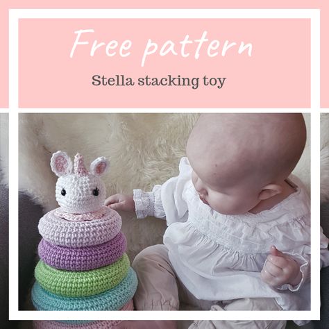 Baby Stacking Toys, Crochet Toys Free Patterns, Crochet Baby Gifts, Crochet Toys Free, Crocheted Toys, Pola Amigurumi, Crochet Baby Toys, Crochet Amigurumi Free, Haken Baby