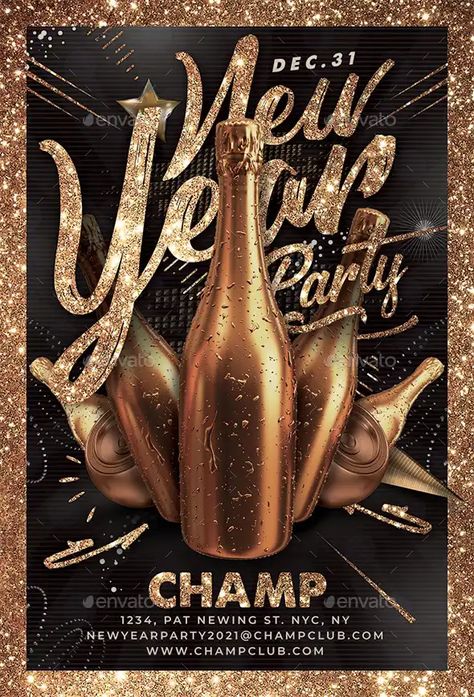 Check out and download the New Year Club Party Flyer Template for Photoshop! - Club & Party, Elegant Flyer, Flyer Templates, Holiday & Event Flyer, New Year Flyer, Party Flyer - #ClubParty, #ElegantFlyer, #FlyerTemplates, #HolidayEventFlyer, #NewYearFlyer, #PartyFlyer - New Year's Eve Flyer, New Year Party Flyer, Elegant Flyer, New Year Flyer, New Year Countdown, Club Party Flyer, Nova Godina, Flyer Free, Party Flyer Template