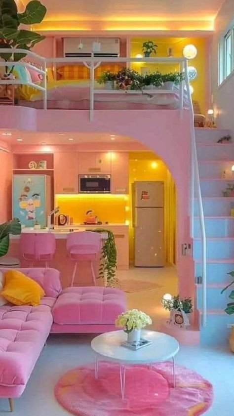 123456 Weird Room Layout, Kawaii Interior Design, Kidcore Bedroom, Terrace Designs, Beauty Rooms, Fantasy Room, Colorful Lifestyle, Men House, House Bedroom Ideas