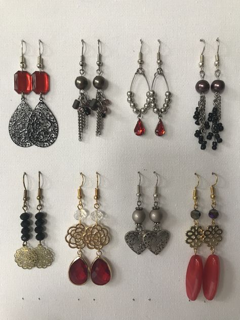 Alt Earrings Diy, Gothic Earrings Diy, Earrings Inspiration, Homemade Jewelry, Funky Jewelry, Hippie Jewelry, Diy Crafts Jewelry, Pretty Earrings, Dream Jewelry