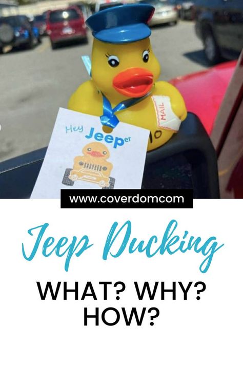 Jeep ducking Funny Spare Tire Covers, Jeep Wedding, Big Duck, Cool Jeeps, Spare Tire Covers, What To Use, Tire Cover, A Duck, Why Do People