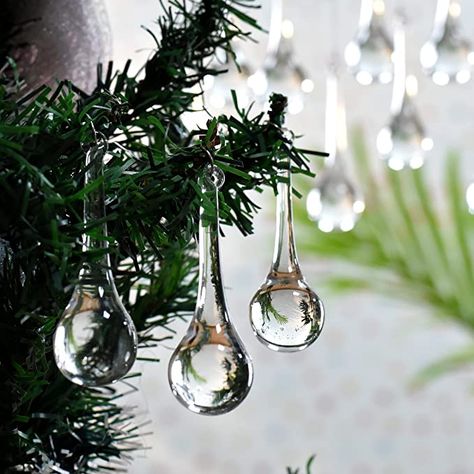 Amazon.com: IndianShelf 20 Piece- Clear Glass Teardrop Christmas Ornaments- Hanging Crystals for Centerpieces- Christmas Crystal Ornaments- Chandelier Drop- Raindrop Glass Ornaments- Pendant Prism- 3Inch : Home & Kitchen Ornament Chandelier, Christmas Chandelier, Clear Christmas Ornaments, Clear Glass Ornaments, Long Shelf, Mini Ornaments, Beaded Christmas Ornaments, Hanging Crystals, Crystal Ornament