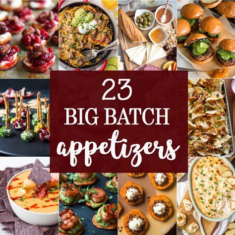 23 BIG BATCH APPETIZERS perfect for feeding a crowd on game day! The BEST appetizer recipes to feed lots of people while tailgating, especially perfect for the SUPERBOWL! Heavy Appetizers, Best Appetizer, Superbowl Appetizers, Make Ahead Appetizers, The Cookie Rookie, Cookie Rookie, Appetizers For A Crowd, Best Appetizer Recipes, Tailgating Recipes