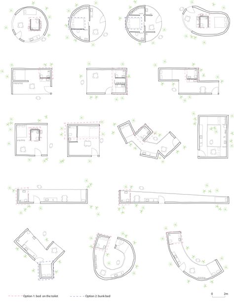 Housing issue has always been a central topic for a lot of countries, from the richest to the poorest ones. Industrialization, people´s welfare, crisis and, more recently, globalization and gentrification are all factors that have pointed out problems ... Hotel Plan, Architectural Floor Plans, Bedroom Floor Plans, Plan Drawing, Architectural Sketch, Unit Plan, Model Drawing, Shipping Container Homes, Cad Drawing