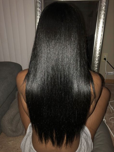 Length Retention Natural Hair, Long Relaxed Hair, Relaxed Hair Journey, Healthy Black Hair, Healthy Relaxed Hair, Pressed Natural Hair, Silk Press Natural Hair, Natural Straight Hair, Waist Length Hair