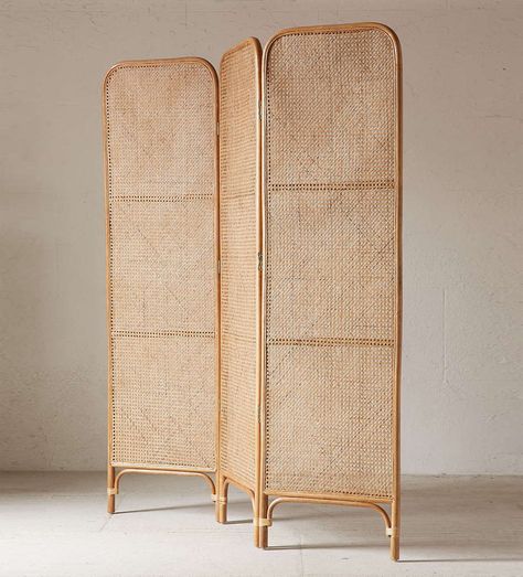 Check out the Rattan Screen Room Divider in Furniture, Room Dividers & Screens from Urban Outfitters for 298.00. Rattan Screen, Room Divider Diy, Chinese Room Divider, Room Divider Headboard, Small Room Divider, Temporary Room Dividers, Office Room Dividers, Diy Bamboo, Room Divider Shelves