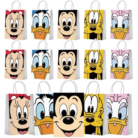 PRICES MAY VARY. WHAT YOU WILL GET:Just one set is enough for the whole Mickey birthday party favors,include 15 Different Patterns Both Sides Goodie Bags(8"x5.7"x3.1"). BIG SUPRISE MERCH:Be ready to throw the themed party ever.Mickey Party Favors will make everyone scream! This cool and practical birthday party supplies kit is enough to provide you with the necessities, and immersing your guests into an unforgettable experience for a great value. HIGH QUALITY & ECO-FRIENDLY:Mickey Birthday party Mickey And Friends Birthday Decorations, Mickey Mouse Club House Theme Party, Mickey Goodie Bag Ideas, Disney 3rd Birthday Party, Ohhh Twodles, Mickey And Friends Birthday Party, Mickey Mouse 3rd Birthday, Mickey Party Favors, Mickey And Minnie Birthday Party