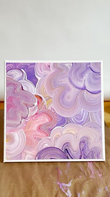 Acrylic Swirl Painting, Abstract Swirl Painting, Bedroom Paint Ideas Creative, Swirl Painting Canvas, Purple Painting Ideas, Purple Paintings, Swirl Painting, Purple Abstract Art, Swirl Art