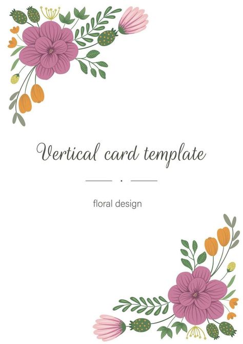 Corner Drawing, Card Border, Letter Invitation, Corners Design, Border Templates, Gift Card Design, Frame Border Design, Elements Design, Floral Border Design