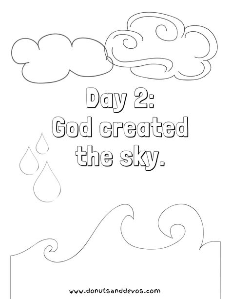 These FREE printable coloring pages for kids will help them learn about Creation and the order that God created our world. #coloringpages #freeprintables #biblestory #creation #kids God Made The World Coloring Page, Caring For Our World Preschool, God Made The World Crafts Preschool Free Printable, God Created The World Craft, Creation Coloring Pages Printables Free, Gods Calling, Sda Church, Creation Coloring Pages, Preschool Bible Lessons