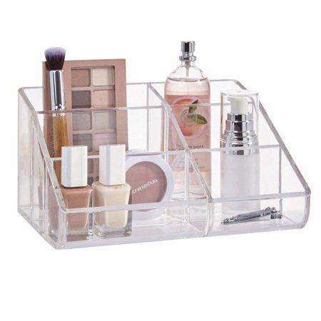 STORi Clear Plastic Desktop Organizer Organize Cosmetics, Makeup Palette Organization, Acrylic Bathroom, Palette Organizer, Bathroom Organizers, Makeup Organization Vanity, Makeup Organizers, Makeup Supplies, Plastic Storage Bins