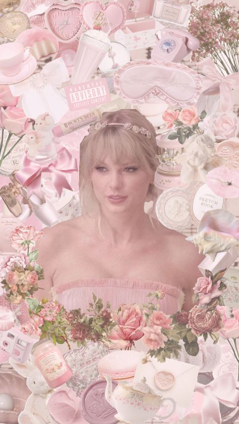 coquette taylor 🎀🎀 #wallpaper #music #vibes #vintage #coquette #coquetteaesthetic #taylorswift #taylornation #flower #pink Taylor Lockscreen, Taylor Wallpaper, Wallpaper Coquette, 90s Wallpaper Hip Hop, Wallpaper Music, Music Vibes, Vintage Coquette, Taylor Swift Cute, Heart Shaped Sunglasses