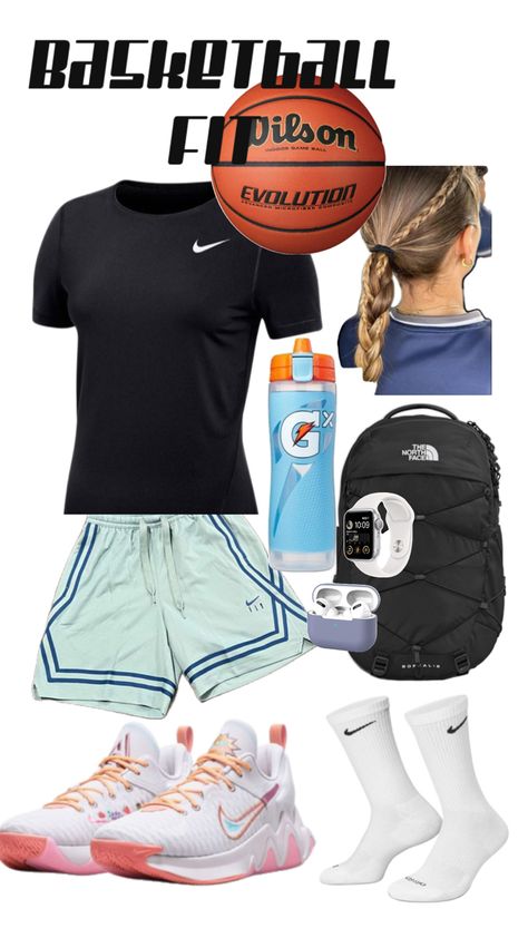 Training Outfit Women, Sporty Girl Aesthetic, Basketball Shoes Kyrie, Basketball Outfit, Basketball Girlfriend, Casual Sporty Outfits, Basketball Accessories, Basketball Bag, Basketball Workouts