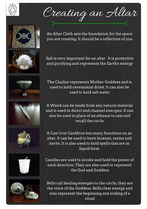 Altar Elements Witchcraft, How To Create A Witch Altar, How To Make A Witches Alter, Altar Inspo Witchcraft, How To Make A Alter, How To Make An Altar Witch, Making An Altar, Tarot Altar Ideas, Altar Basics