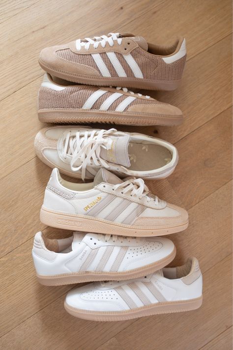 Buy Samba OG 'Cardboard' - IG1379 curated on LTK Womens Samba Adidas, Adidas Samba Tan, Cardboard Sambas, Adidas Shoes Women Samba, Cream Sambas, Beige Sambas, Outfits With Adidas Shoes, Adidas Samba Beige, White Sneakers Women Outfit