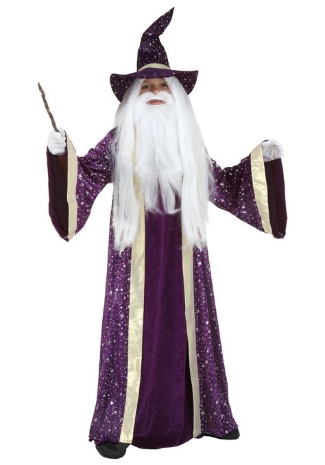 Kids Wizard Costume, Wizard Costume For Kids, Wizard Outfit, Merlin L'enchanteur, Wizard Robes, Wizard Staff, Wizard Costume, Kids Feelings, Magic Hat