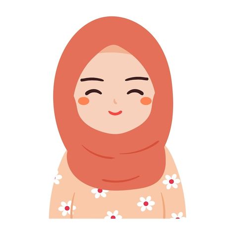 Silsilah Keluarga Aesthetic, Hijab Cartoon Cute, Muslim Girl Drawing, Illustration Face Drawing, Muslim Girl Cartoon, Hijab Girl Illustration, Hijab Girl Cartoon, Hand Drawing Cartoon, Hijab Illustration