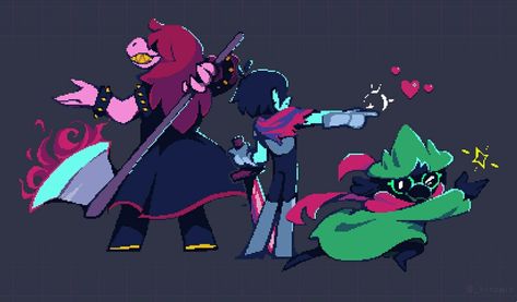 Deltarune | Kris, Ralsei and Susie By _Kinseis Kris Ralsei, Deltarune Aesthetic, Delta Rune, Nintendo Eshop, Toby Fox, Undertale Art, Undertale Fanart, Undertale Comic, Life Is Strange