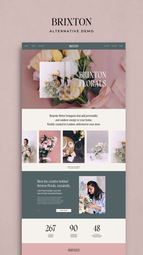 Bold Web Design for Floral Arranging Business / by Studio Designs Bold Web Design, Floral Website, Design Sites, Layout Web, Logo Design Agency, Website Design Inspiration Layout, Modern Website Design, Floral Arranging, Webdesign Inspiration