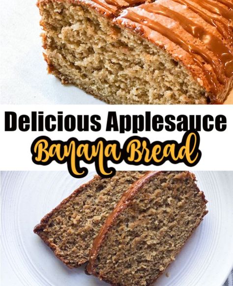 Applesauce Banana Bread, Pudding Banana Bread, 3 Ingredient Banana Bread, Recipe Using Applesauce, Banana Bread With Applesauce, Banana Bread Healthy, Banana Bread Recipe Easy Moist, Healthy Banana Bread Recipe, Applesauce Bread