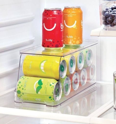 Layered Drinks, Can Dispenser, Kitchen Accessories Storage, Canned Food Storage, Fridge Organisers, Úložný Box, Beverage Refrigerator, Fridge Storage, Refrigerator Organization