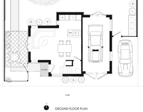 Laneway House, Tiny House Living Room, Living Room Floor Plans, Tiny House Exterior, House Yard, Modern Cabin, Tiny House Living, Tiny House On Wheels, House Built