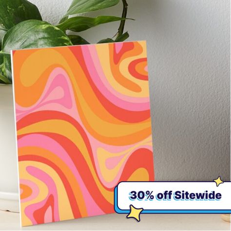 Colorfull Wall Art, Modern Painting Aesthetic, Aesthetic Art Patterns, Swirl Wall Art, Groovy Line Art, 60s Abstract Art, Groovy Watercolor Art, Groovy Paintings Ideas Canvas, Abstract 70s Art