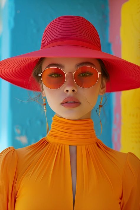 Creative Headshot Ideas, Color Pop Photoshoot, Fashion Photo Shoot Ideas, Female Model Photography, Colorful Editorial, Hasselblad 500cm, City Life Photography, Colorful Photography, الفن الرقمي