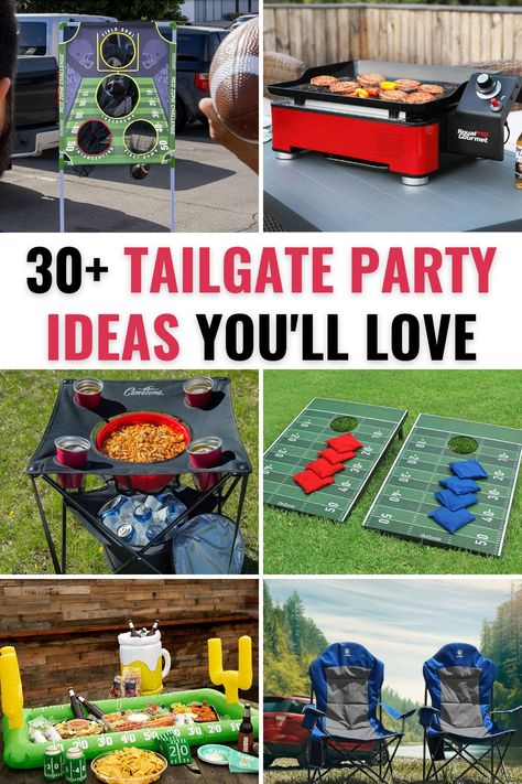 Pulling off an incredible tailgate party is easier when you have the right stuff. These tailgating accessories make for an epic event. 40th Birthday Tailgate Party, Tailgate Christmas Party, High School Tailgate Party, Work Tailgate Party Ideas, Tailgate Football Party, Tailgate Game Ideas, Tailgate Tent Ideas, Tail Gate Party Ideas, Elegant Tailgate Party