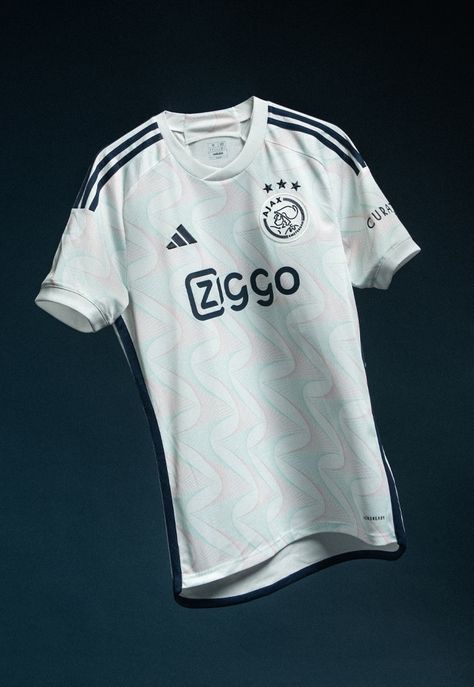 adidas Drop Ajax 23/24 Away Shirt - SoccerBible Ajax Jersey, White Football Jersey, Camisa Adidas, Fit Aesthetic, Sukajan Jacket, Kaos Oblong, Football Shirt Designs, Football Jersey Shirt, Football Jersey Outfit