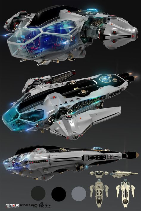 ArtStation - Concept Spaceship for Game, Oshanin Dmitriy Teknologi Futuristik, Mobil Futuristik, Ferrari Collection, Car Ferrari, Star Space, Space Ships Concept, Sci Fi Spaceships, Space Ship Concept Art, Starship Concept