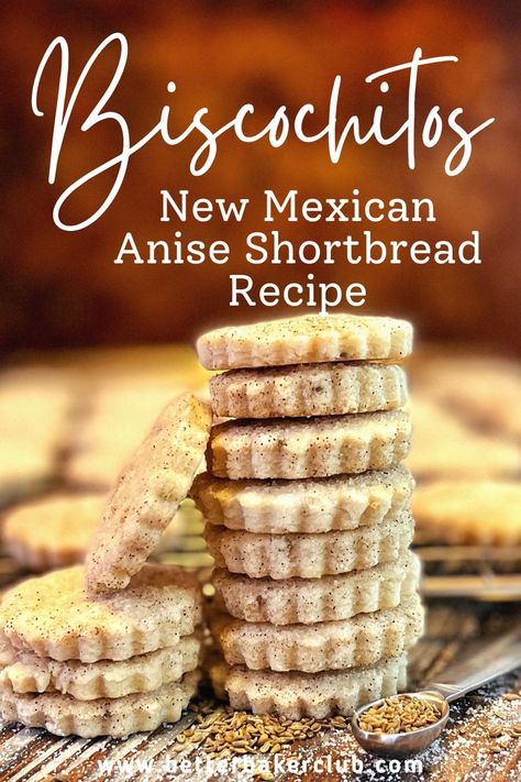 Anise Shortbread Cookies, Bizcochitos Cookie, Anise Cookies Recipe, Biscochitos New Mexico, Cuban Cookies, Biscochos Recipe, Mexican Cookies Traditional, Mexico Cookies, Anise Recipes