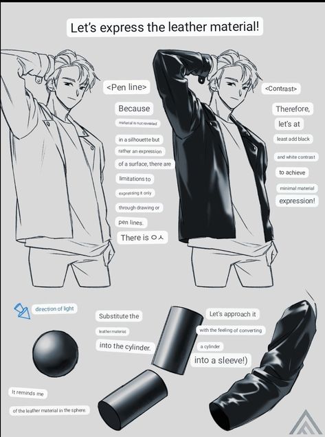 Leather Tutorial, Shading Drawing, Leather Clothes, Digital Art Beginner, Perspective Art, Art Corner, Coloring Tutorial, Digital Painting Tutorials, Learn Art