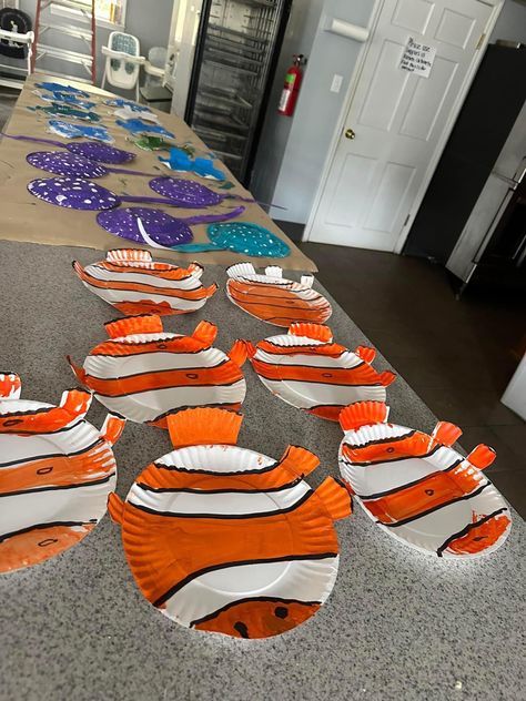 Under The Sea School Theme, Vbs Scuba Decor, Under The Sea Vbs Decorations, Water Themed Crafts, Deep Sea Discovery Vbs, Vbs Ocean Theme, Beach Classroom, Vbs Snacks, Ocean Vbs