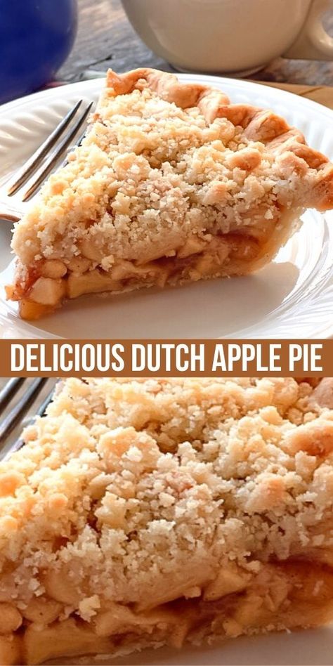 Breakfast Peach, Dutch Apple Pie Recipe, Apple Pie Recipe Homemade, Apple Pie Recipe Easy, Apple Crumble Pie, Homemade Apple Pie Filling, Dutch Apple Pie, Butter Crust, Homemade Apple Pie