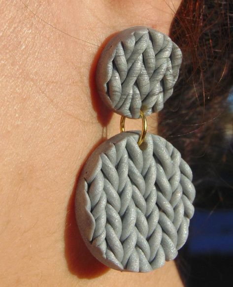 Polymer Clay Earrings, Clay Earrings, Knit Sweater, Knitted Sweaters, Polymer Clay, Pendant Necklace, Knitting, Pendant, On Instagram