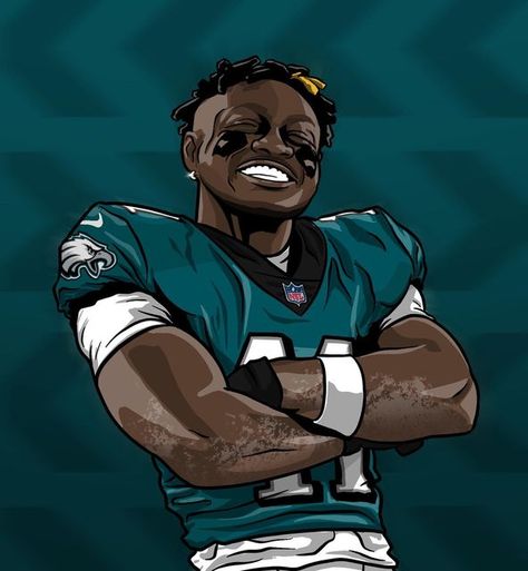 jasper on Instagram: "The biggest moment of the draft was arguably not even the draft, but AJ Brown being traded by the @titans to the @philadelphiaeagles for the 18th and 101st pick😯. Now Philly has 2 stud wide-outs for Jalen Hurts🦅. As a Cowboys fan I am scared… . . . . . . . . . . #ajbrown #1kalwaysopen #eagles #philly #philadelphia #phila #penn #philadelphiaeagles #flyeaglesfly #flyeagles #nfl #football #olemiss #tennessee #titans #receiver #wr #devontasmith #jalenhurts #miss #drawing #jas Eagles Philly, Philadelphia Eagles Wallpaper, Aj Brown, Ja Morant Style, Nfl Football 49ers, Nfl Football Art, Philadelphia Eagles Fans, Philadelphia Eagles Football, Nfl Football Players