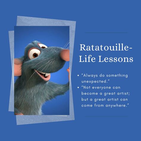 Cartoon Quotes Life Lessons, Positive Spells, Ratatouille Quotes, Beach Love Quotes, Disney Characters Quotes, Culinary Quotes, Ratatouille Movie, Remy Ratatouille, Optimistic Quotes