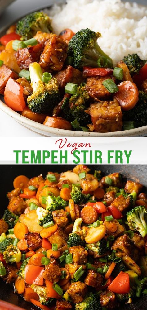 Tempeh Recipes Vegan, Tempeh Stir Fry, Vegan Tempeh, Vegan Stir Fry, Tempeh Recipes, A Spicy Perspective, Tofu Dishes, Stir Fry Recipe, Stir Fry Recipes