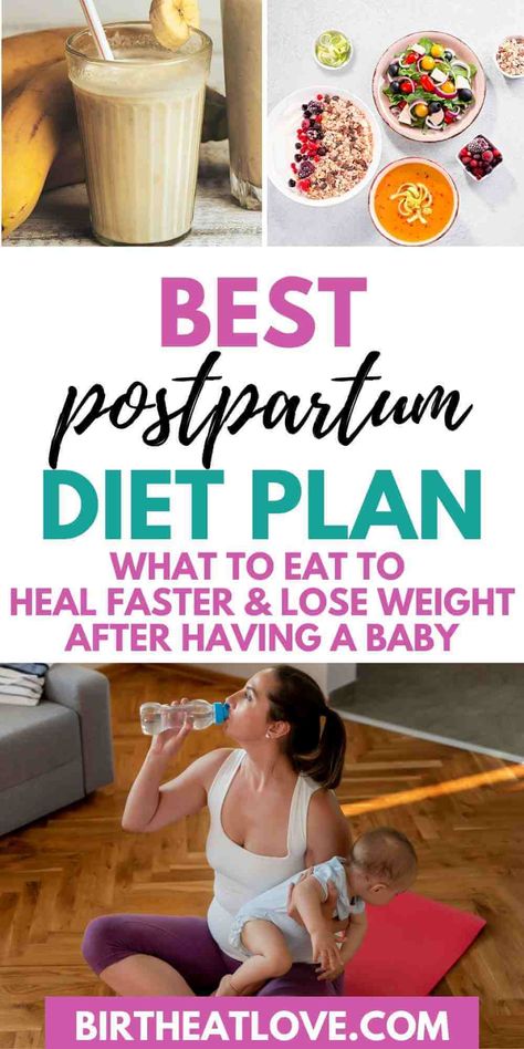 BEST Postpartum diet plan to lose weight while breastfeeding. Learn what to eat postpartum for healing, breastfeeding and weight loss so that you can thrive during motherhood. Includes 4th trimester tips for best foods to eat after having a baby, healthy postpartum recipes and a sample postpartum diet meal plan for breastfeeding moms. Get all the postpartum diet tips and ideas! Post C Section Meal Plan, Postpartum Meals For Recovery, Postpartum Foods To Eat, Breastfeeding Diet Meal Plan, What To Eat Postpartum, Postpartum Diet Losing Weight Food, Postpartum Meal, Food For Postpartum Recovery, Healthy Postpartum Meals