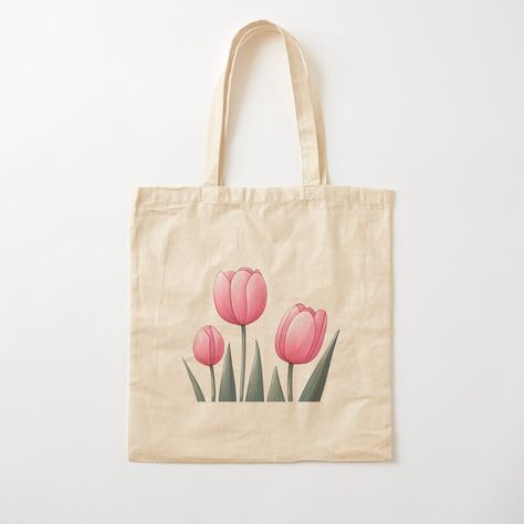 Get my art printed on awesome products. Support me at Redbubble #RBandME: https://www.redbubble.com/i/tote-bag/Pink-Tulips-by-WanderlustCoCo/163854642.P1QBH?asc=u Tulips Watercolor, Book Art Projects, Watercolor Tulips, Tulip Design, Pink Tulips, Tote Pattern, Bag Cute, Nature Design, Easy Paintings