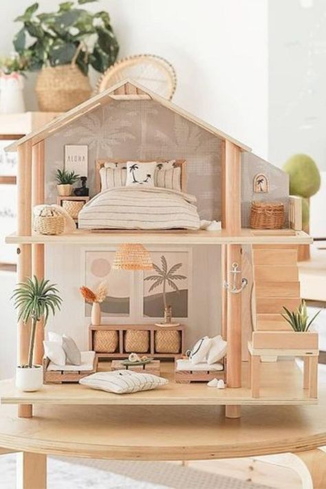 The $39 Kmart doll house toy hack your kids will love | Better Homes and Gardens Kmart Australia, Ikea Dollhouse, Modern Dolls House, Easy Diy Hacks, Doll House Plans, Surf Shack, Toy House, Wooden Dollhouse, Barbie House