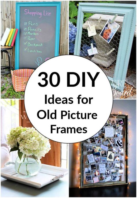 Best DIY Ideas for Old Picture Frames diy old picture frame ideas ideas for old photo frame old photo frame ideas Ideas For Old Picture Frames, Big Picture Frames, Picture Frame Projects, Upcycled Picture Frames, Empty Picture Frames, Picture Frame Tray, Making Picture Frames, Picture Frame Crafts, Old Picture Frames