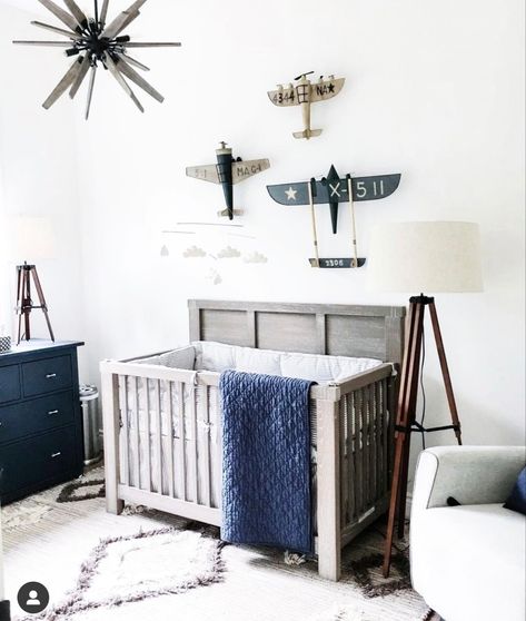 Vintage Planes Nursery, Airplane Boy Nursery, Plane Theme Nursery, Boy Nursery Airplane Theme, Aviation Nursery Theme, Baby Boy Airplane Nursery, Airplane Toddler Room, Little Explorer Nursery, Airplane Bedroom For Boys